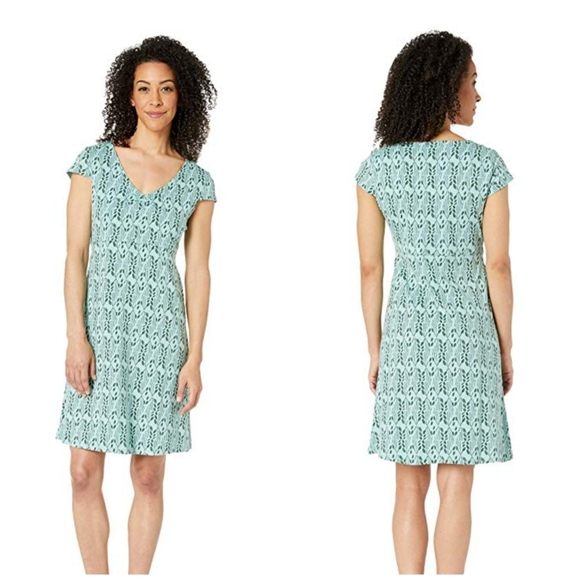 Toad&Co Dresses & Skirts - Toad & Co Rosemarie Nature Leaf Print Dress Green